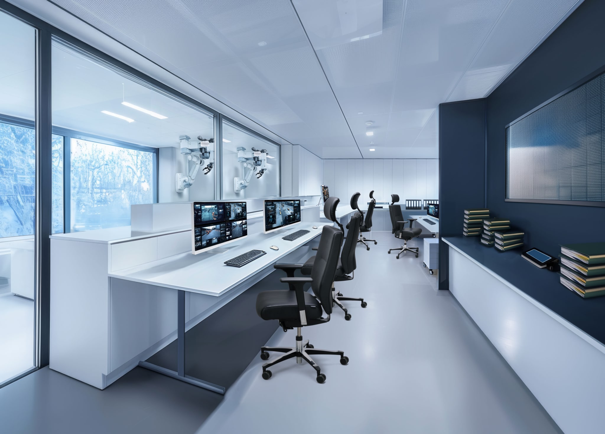 Dauphin Industriestuhl 24 Stunden Stuhl in einem Kontrollzentrum