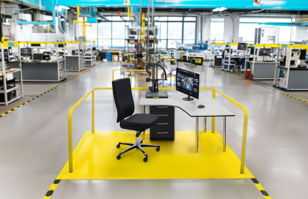 Industriestuhl ESD in einer Produktion