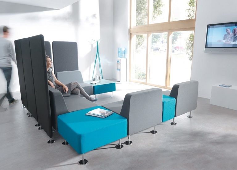 Loungemöbel, Lounge, Profim, Begegnungszone, Meeting, Design, Sofa, gemütlich, Soft Seating, Mittelzone